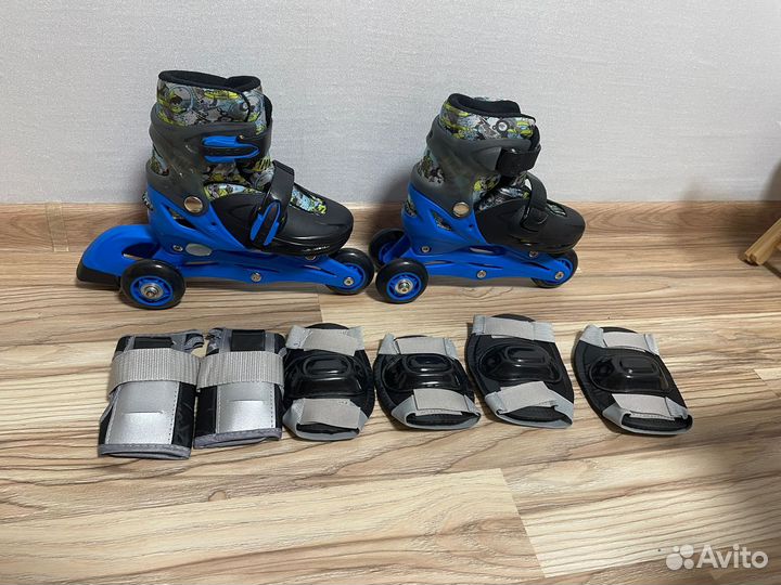 Ролики детские раздвижные новые 31-34