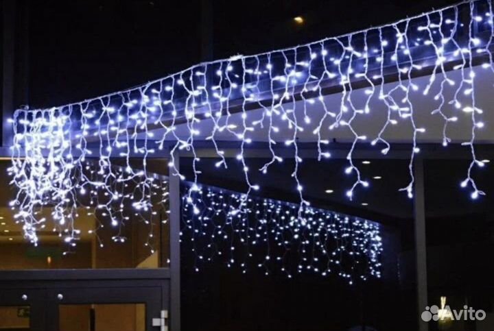 Гирлянда бахрома уличная любая длина и цвет
