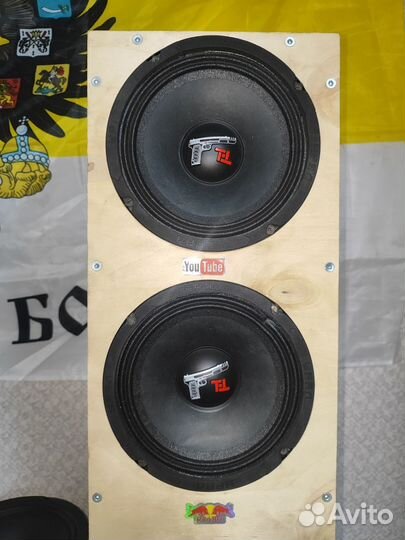 Сабвуфер и колонки и усилитель