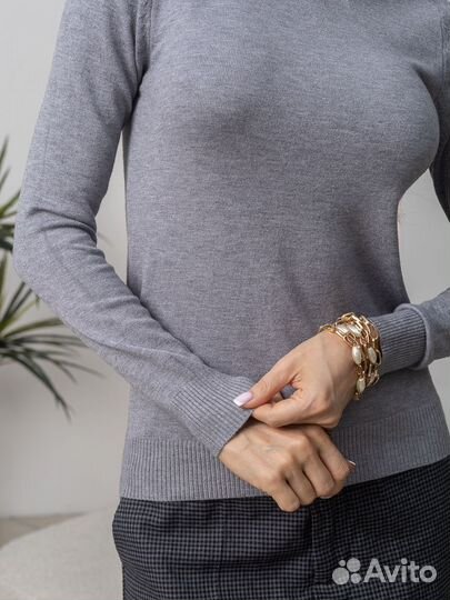 Свитер, водолазка женская, серая