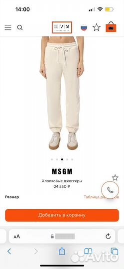 Джоггеры msgm