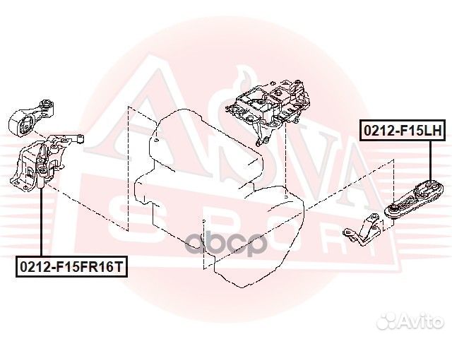 Опора двигателя передняя перед 0212F15FR16T