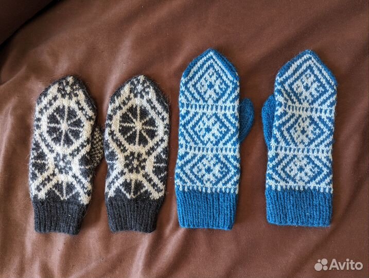 Варежки зимние взрослые