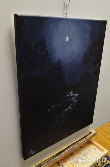 Интерьерная картина акрилом и маслом