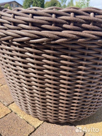 Кашпо из искусственного ротанга 40 литров
