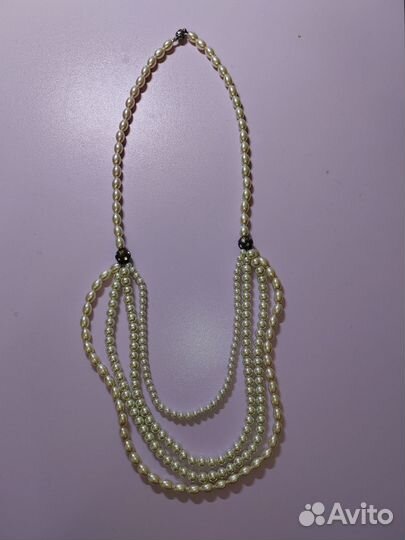 Бусы из жемчуга имитация