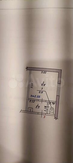 1-к. квартира, 13 м², 1/5 эт.