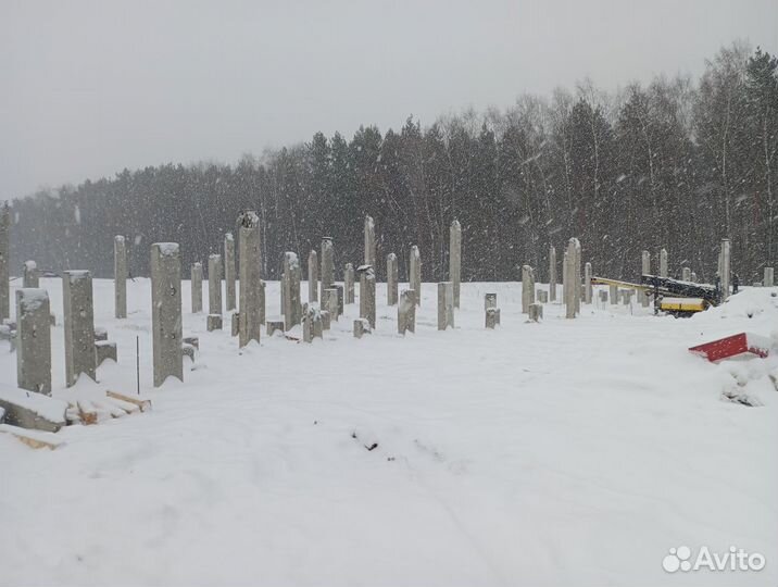 Фундамент на ж/б забивных сваях