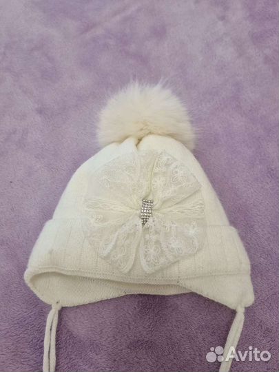 Шапка для новорожденного зимняя