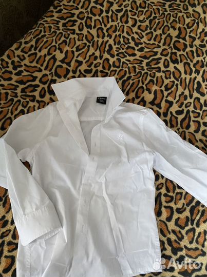 Белые школьные рубашки 7-8 лет