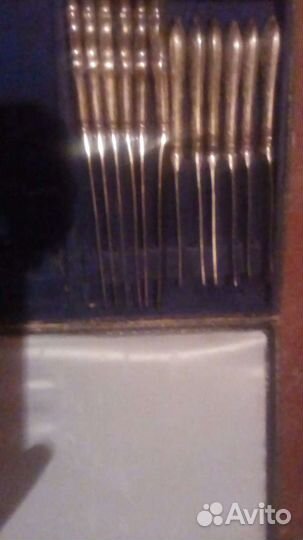 Мельхиоровые ножи набор 12 штук