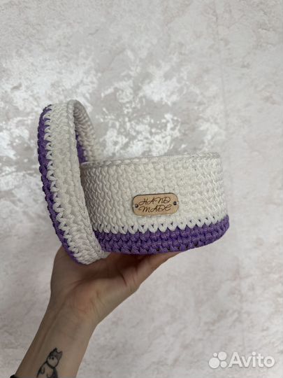 Корзинка ручной работы мишка