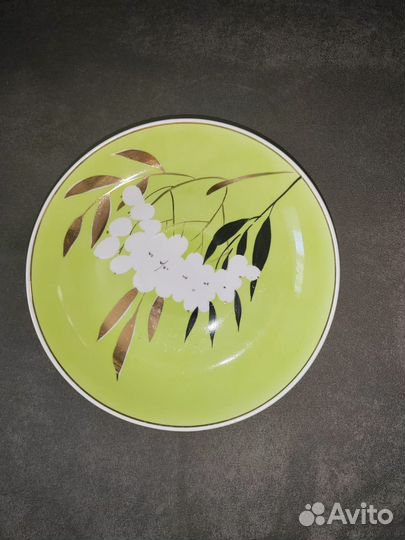 Агит-фарфор,Дулево,СССР,рябина,зеленая,1967, 0,5 л