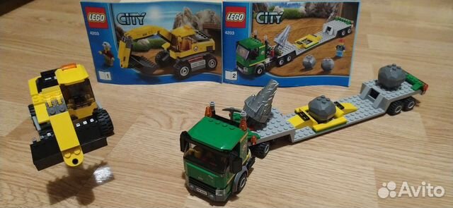 Lego City 4203 Экскаватор и транспортёр