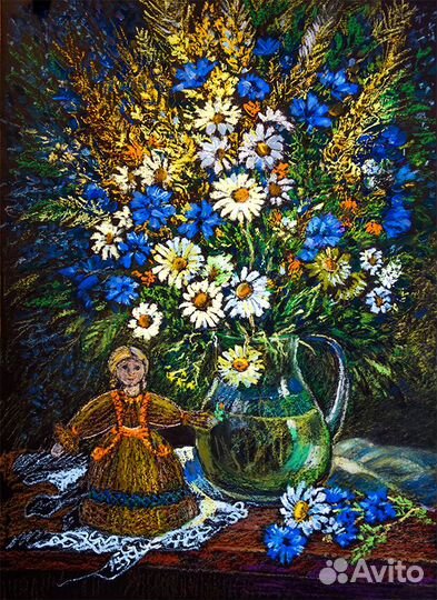 Картина, натюрморт, цветы 