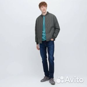 Джинсы Uniqlo Slim Fit, темно-синий