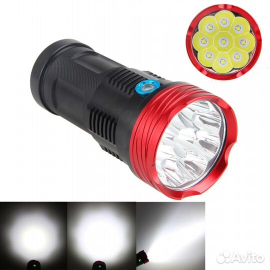Супер фонарь прожектор 9LED metal новый или почтой
