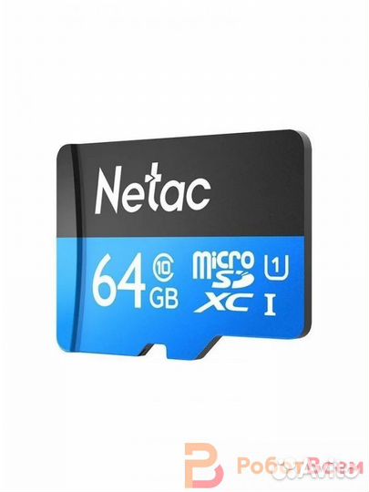 Карта памяти microsdxc U1 Netac P500 64 гб, 90 мб/с, Class 10, NT02P500STN-064G-S