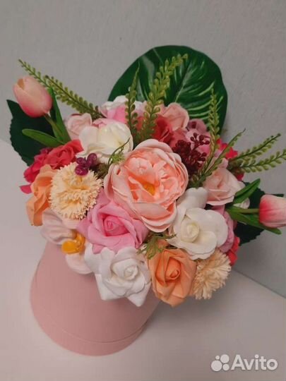 Букет из мыльных цветов для учителе и воспитателей