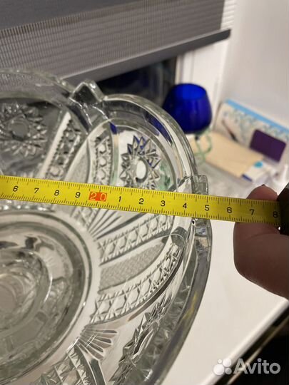 Шикарная ваза фруктовница хрусталь СССР