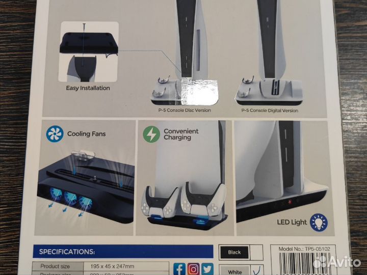 Охлаждающая станция для ps5 + зарядка геймпадов
