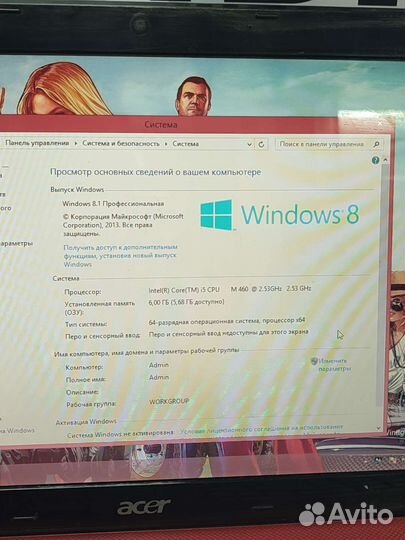 Ноутбук Acer Core i5/6GB/2 видеокарты/HDD300