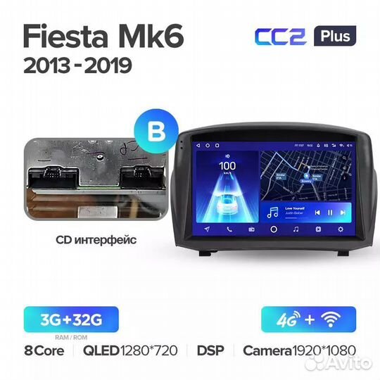 Магнитола Форд Фиеста 6 2008-2019 Андроид Teyes