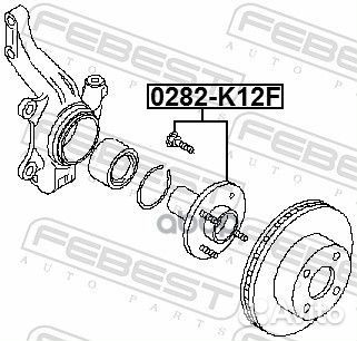 Ступица колеса перед прав/лев 0282K12F Febest