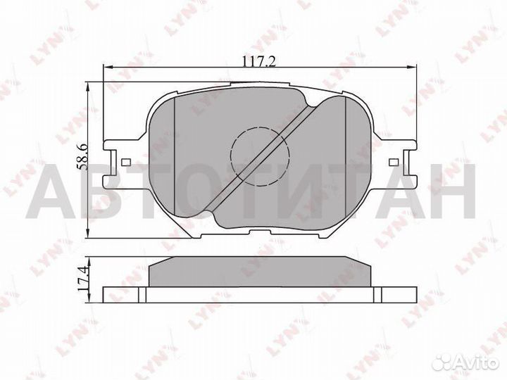Колодки тормозные дисковые перед toyota Corolla Ve