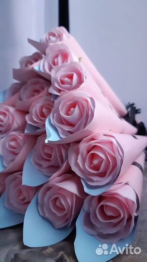 Розы из мыла