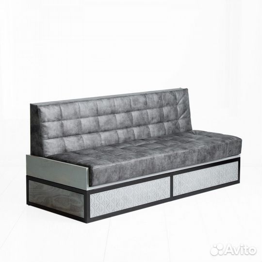 Кожанный диван в стиле лофт с ящиком archpole