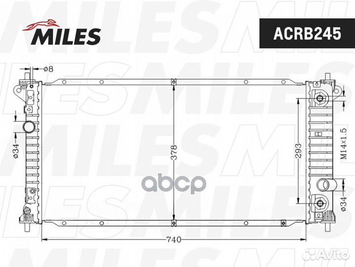 Радиатор ssangyong NEW actyon / Korando AT 10