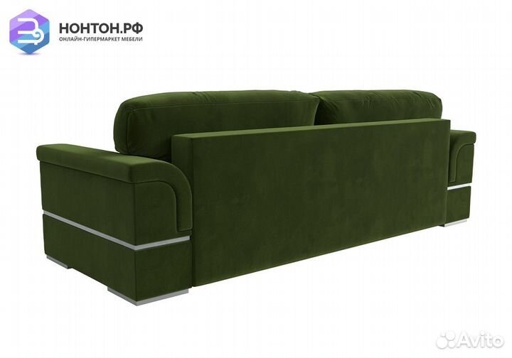 Диван еврокнижка Порту микровельвет зелёный