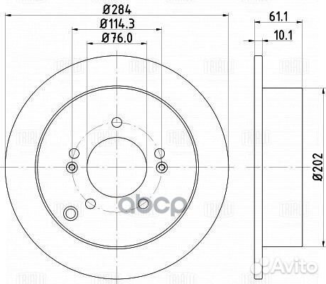 Диск торм. зад. для а/м Hyundai iX 35 (09) d28