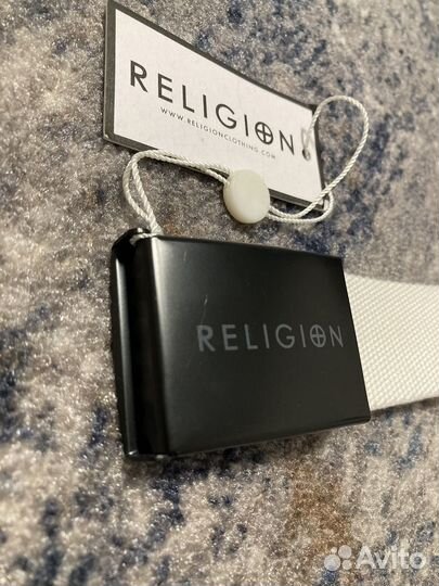 Белый тканый ремень Religion оригинал