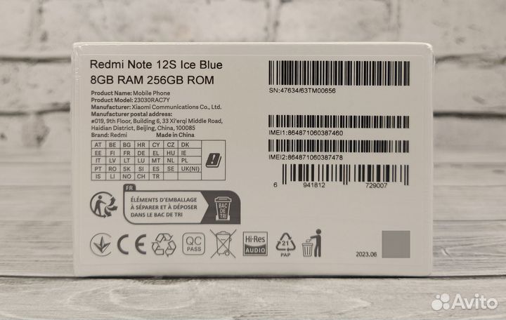 Xiaomi Redmi Note 12S, 8/256 ГБ