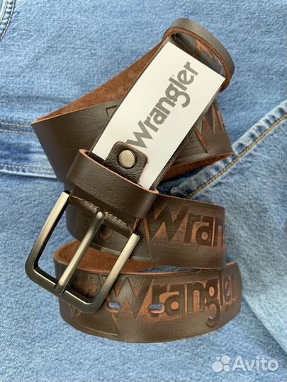 Ремень кожаный Wrangler Brown