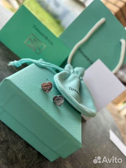 Серьги Tiffany&Co сердечки