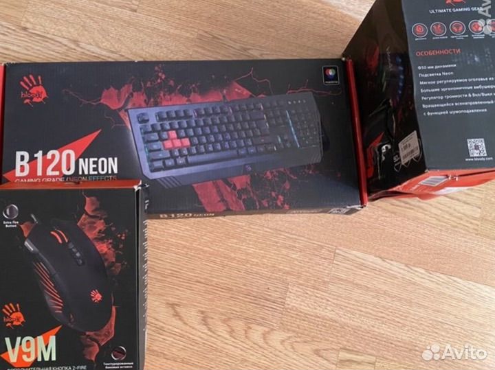 Игровая клавиатура мышь и наушники