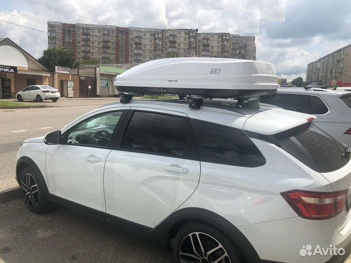 Автобокс Магнум 390 белый глянец на Vesta