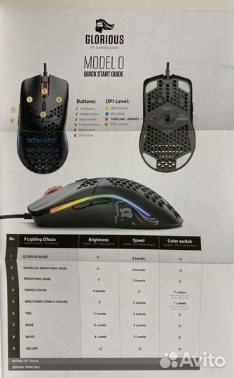 Игровая мышь Glorious 58G Black матовая