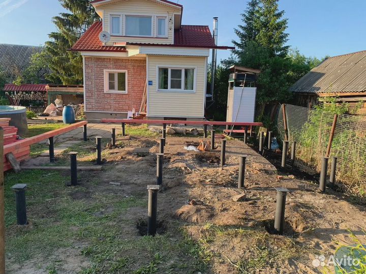 Монтаж винтовых свай под ключ