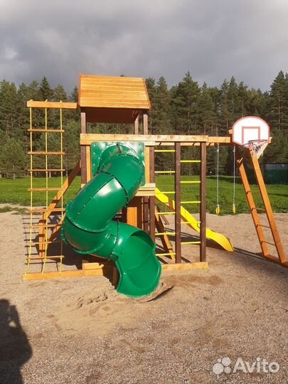 Игровые деревянные площадки для детей