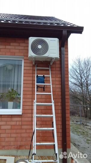 Установка мойка сплит систем чистка прокладка трас