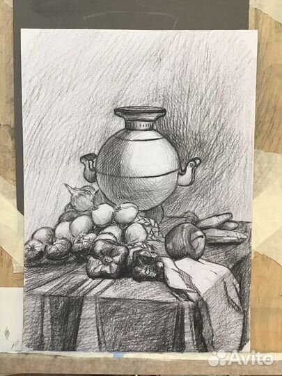 Академический рисунок на заказ натюрморт