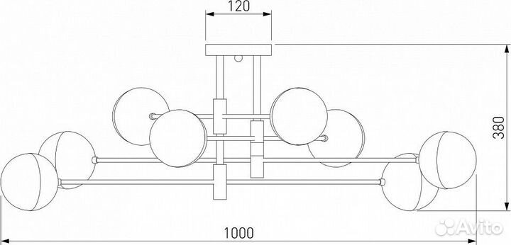 Потолочная люстра Eurosvet Nuvola 70129/8 латунь