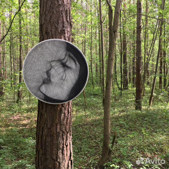 Портрет из нити. Ручная работа. Стринг-арт картина