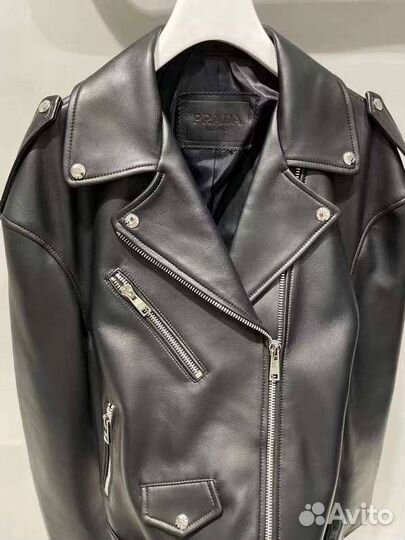 Кожаная куртка косуха Рrаda