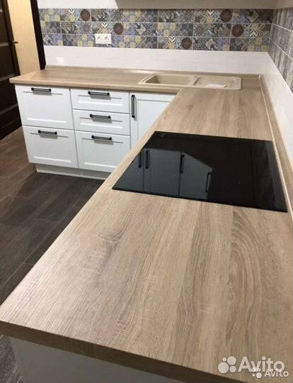 Кухонный гарнитур с фрезеровкой