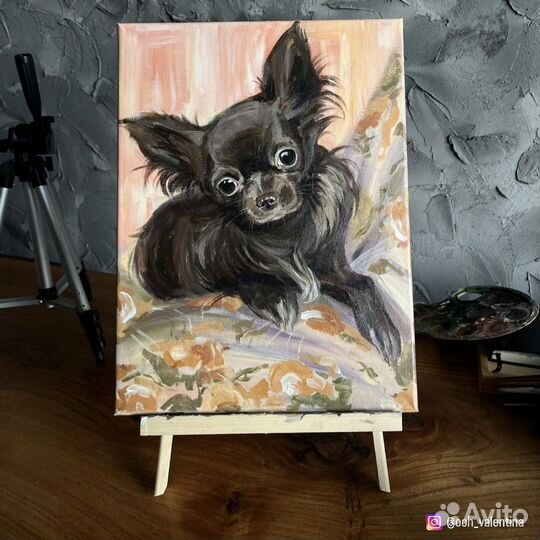 Картина портрет чихуахуа